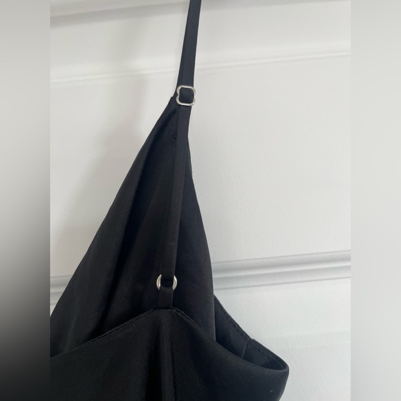 NWT WILFRED ARITZIA Sestina slip asymmetrical ruched dress wear two ways (Black) - Picture 9 of 13